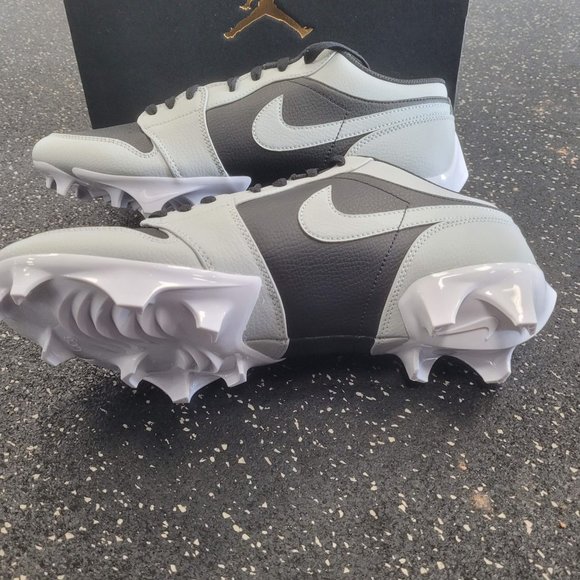 Nike Air Jordan 1 Low TD Shadow 2.0 Grey Football Cleat Size 12 FJ6245-002 - Picture 7 of 8